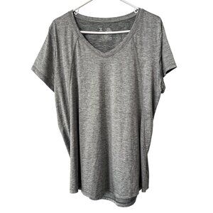 Xersion Athletic T Shirt Size XXL Essential Performance Tee Heather Gray Sporty
